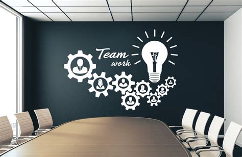 Office Wall Decalteamwork Decal Office Wall Artoffice Etsy