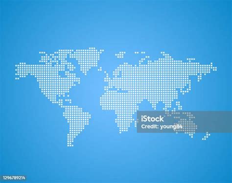 Vetores De Mapa Do Mapa Do Mundo E Mais Imagens De Mapa Múndi Mapa Múndi Pixelado Pontilhado