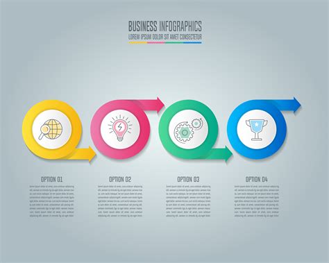 Circle Arrow Infographic Design Business Concept With 4 Options 664968