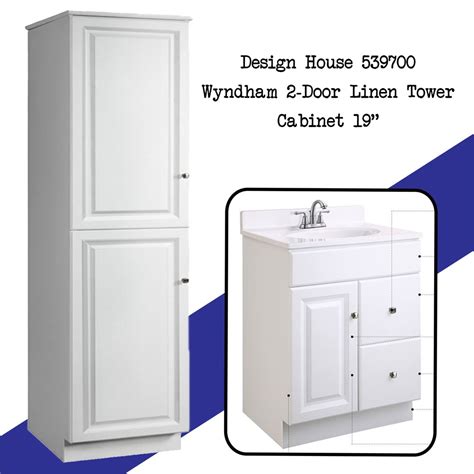 Maybe you would like to learn more about one of these? Clearance Depot - NEW Design House 539700 Wyndham 2-Door Linen Tower Cabinet 19"