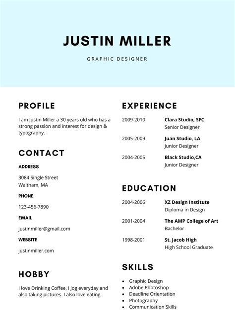 Free Clean And Elegant Resume Template In Ms Word Format In 2020