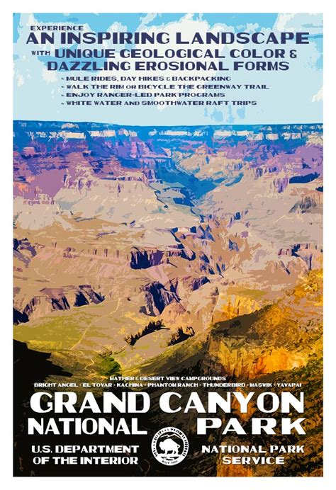 Grand Canyon National Park Poster Grand Canyon Print National Park