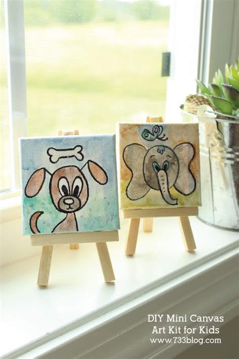 Diy Mini Canvas Art Kits For Kids Inspiration Made Simple