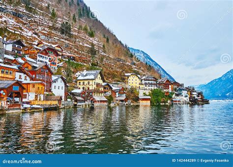 The Mountain Town Of Hallstatt Salzkammergut Austria Stock Image