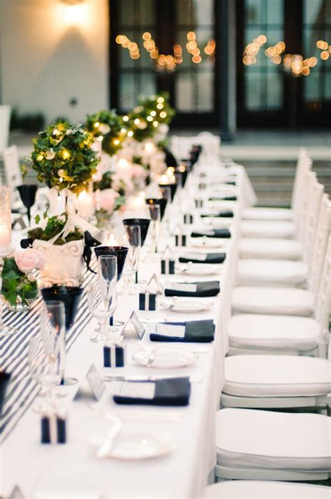 Picture Of Elegant Black And White Wedding Table Settings
