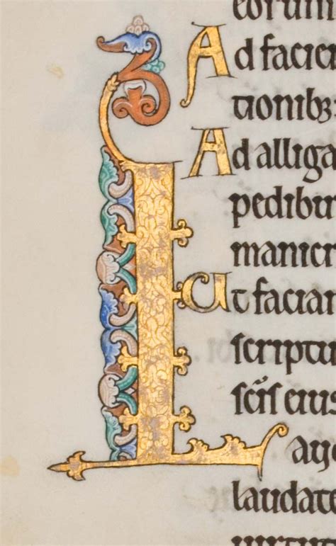 An Illuminated Initial In The Latin Language With Two Figures On One