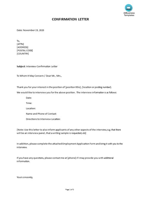 Letter Of Confirmation For Interview Certify Letter Vrogue