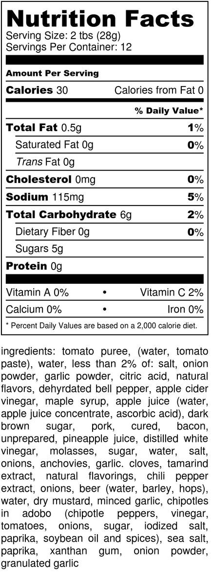 32 Bbq Sauce Nutrition Label Labels Database 2020