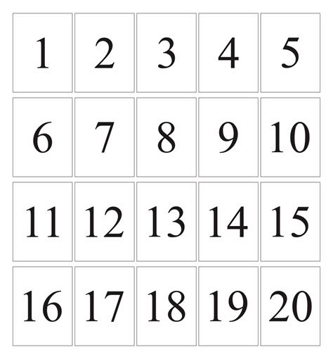 6 Best Images Of Large Printable Number 11 Printable Numbers 1 20