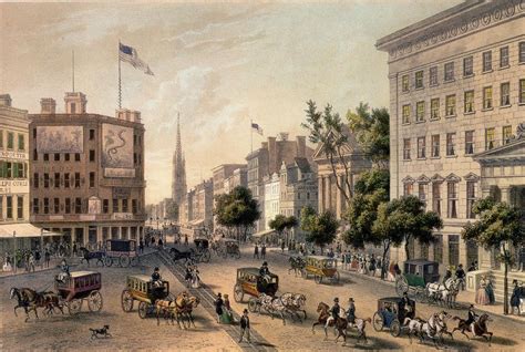 Broadway In The Nineteenth Century New York City 1800 S Nyc History City Vintage New York