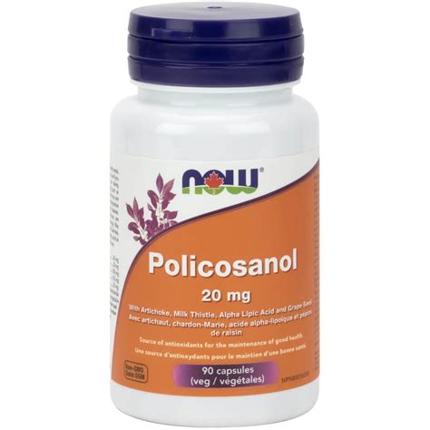 Now Policosanol 20mg Ala And Artichoke 90 Vcaps