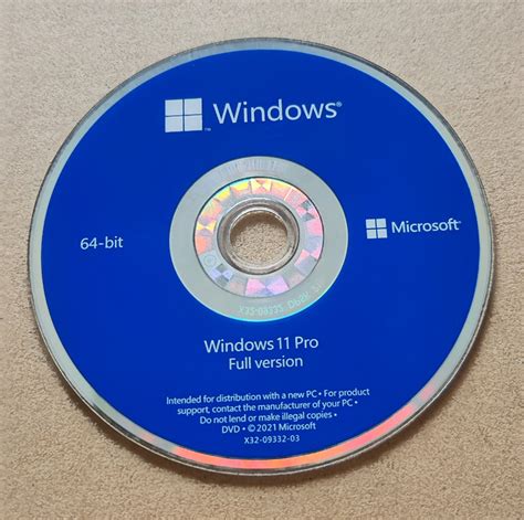 Microsoft Windows 11 Professional Dvd X64 Bit With Key Coa Label