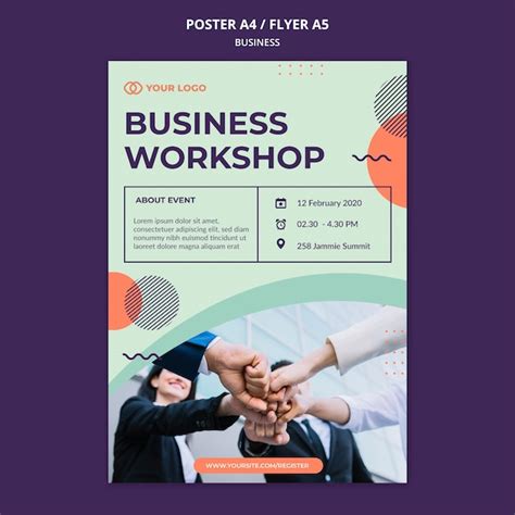 Free Psd Business Workshop Concept Flyer
