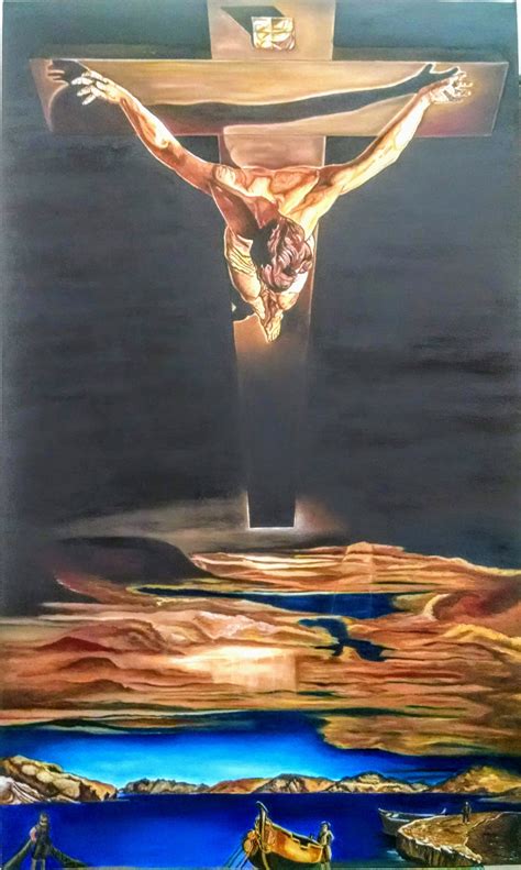 Cuadro Al òleo Réplica Del Cristo De Dalì Pinturas De Salvador Dalí