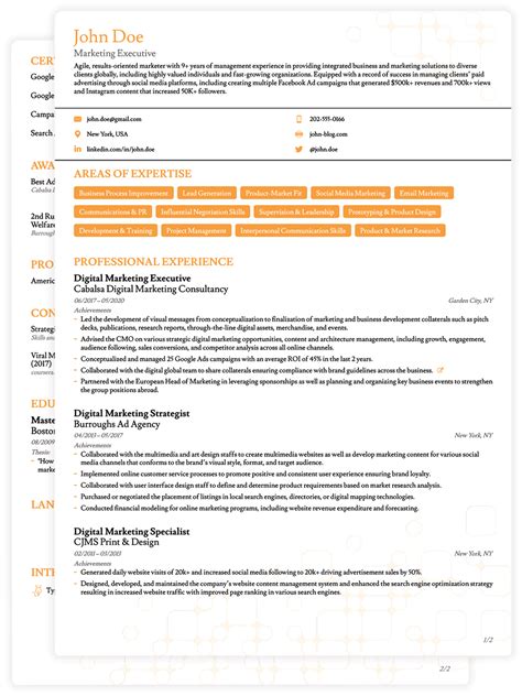 Professional Resume Template Curriculum Vitae Resume Template CV Template Design Templates