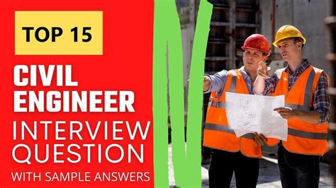 Top 15 Civil Engineer Interview Questions And Answers For 2023 Youtube