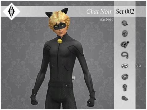 Alexia483s Chat Noir Set002 Ring Belt Tail Sims 4 Ladybug