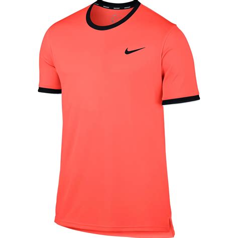 Nike Mens Court Dry Tennis Top Hyper Orange