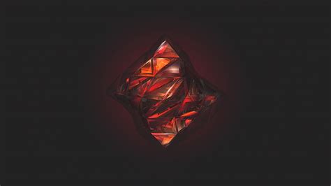 Hd Wallpaper Diamond Red And Orange Logo Illustration Justin Maller