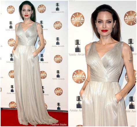 Angelina Jolie In Atelier Versace 2018 Annual Annie Awards