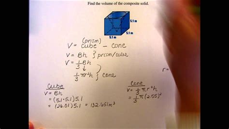 Composite Solid Volume Cube And Cone Youtube