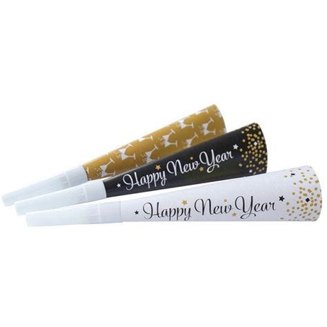 New Year Party Horn Blowers 15cm 3pk Party Delights