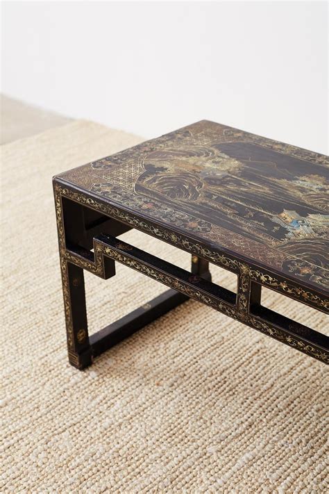 Chinese Ming Style Black Lacquered Coffee Table At 1stdibs