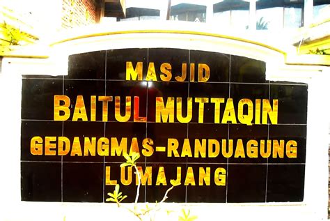 Masjid Baitul Muttaqin Gedangmas Dokumentasi Kita