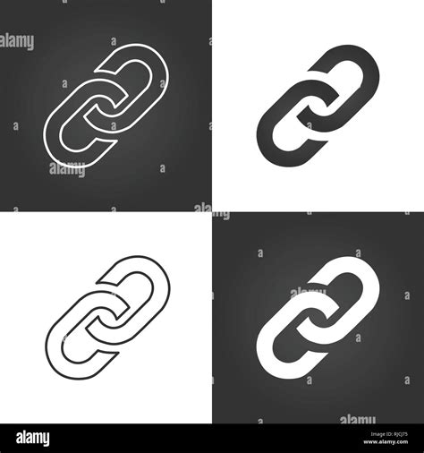 Link Icon Set Hyperlink Chain Symbol Simple Icon Vector Illustration