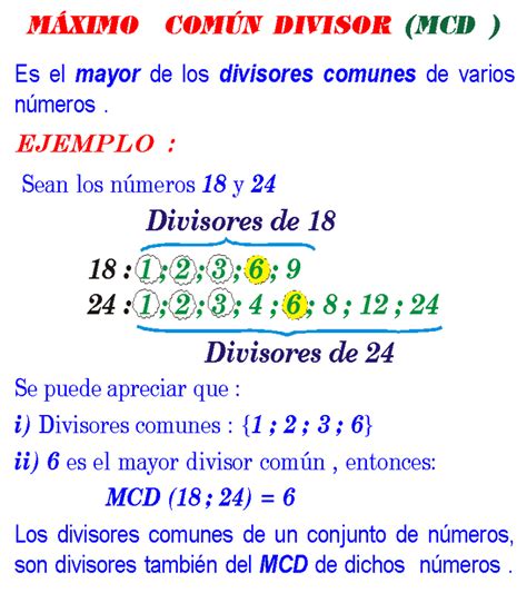 TRAVESÍA DEL SABER Máximo común divisor