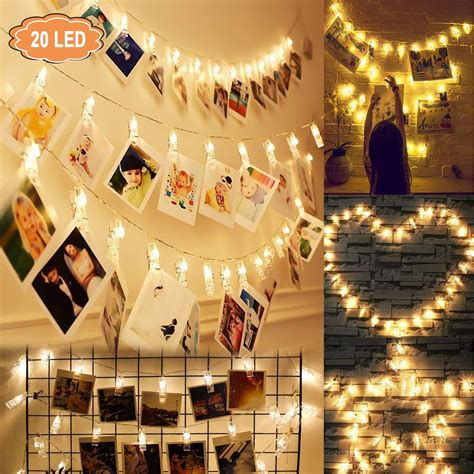 Eeekit 4020led Photo Clip String Lights Led Battery Operated Starry