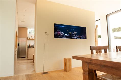 Die trennwand zwischen kueche und wohnzimmer ist ein echter fund fuer designer da sie die wahrnehmung beider raeume leicht veraendern kann einige brechen alle waende in der wohnung um. Meerwasseraquarium als Raumteiler zwischen Küche und ...