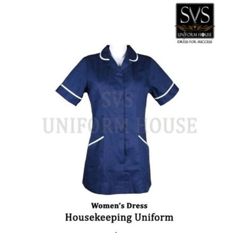 Slim Formal Women Blue Housekeeping Dress Size Medium At Rs 250piece