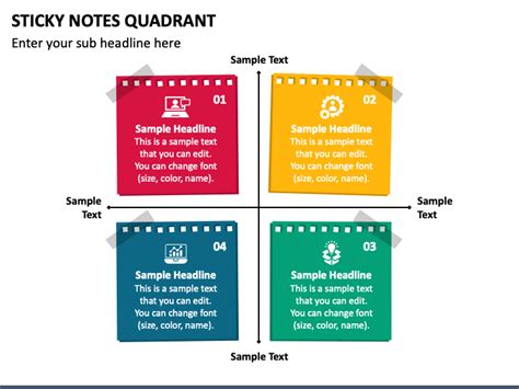 Sticky Notes Quadrant Powerpoint Template Ppt Slides