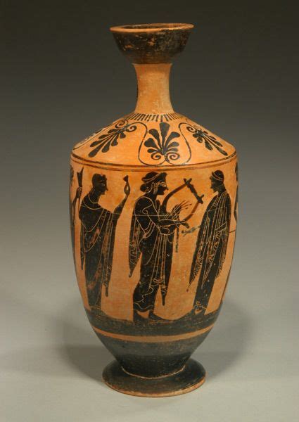 Attic Black Figure Lekythos The Concert Of Apollo With The God Of