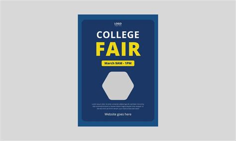 College Fair Flyer Template Design Education Fair Poster Leaflet
