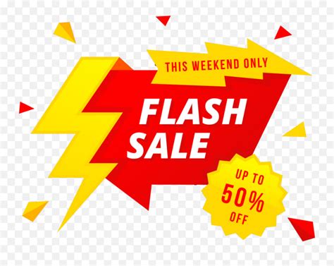 Sales Promotion Vector Png Flash Sale Templateyellow Background Png