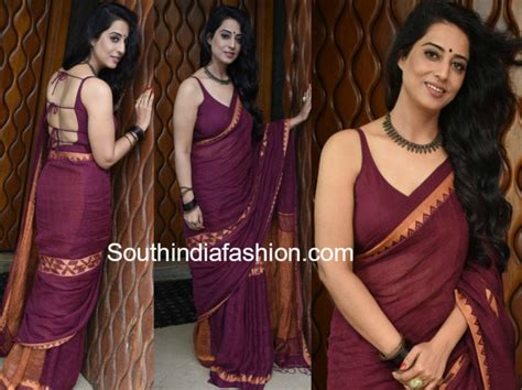 Mahie Gill In A Cotton Saree South India Fashion