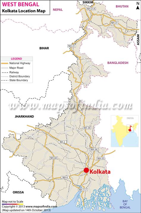 Kolkata Location Map Where Is Kolkata