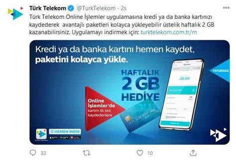 Türk Telekom Online İşlemler Bedava internet 2021 Bedava internet