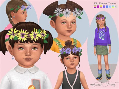 The Sims Resource Flower Crown For Child And Toddler Set