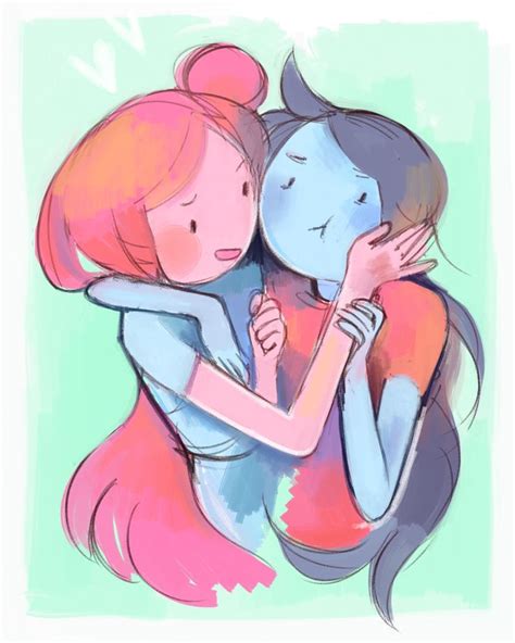 Cute Bubbline Drawing Cuties Huging I Love The Colors Adventure