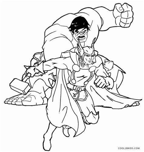 Print avengers coloring pages for free and color our avengers coloring! Printable Thor Coloring Pages For Kids | Cool2bKids | Hulk ...