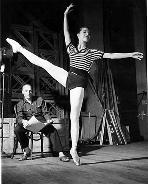George Balanchine Artistic Director Of The New York City Ballet Watches Maria Tallchief