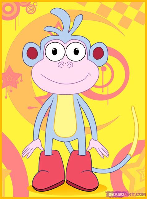 Image How To Draw Boots The Monkey From Dora The Explorer Dora