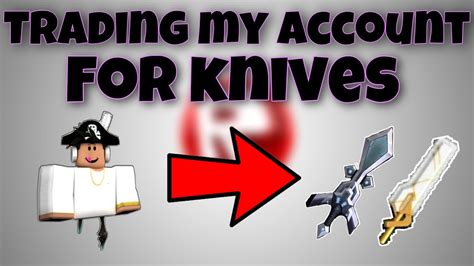 Trading Account For Knives Roblox Assassin Youtube