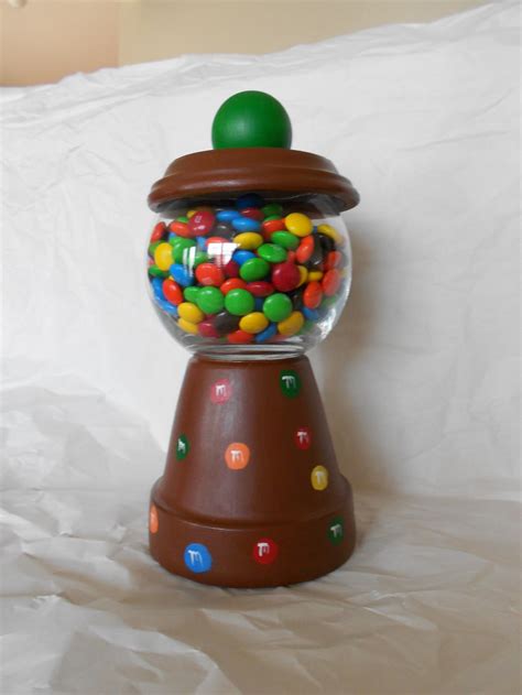 M And M Clay Pot Candy Dish Etsy