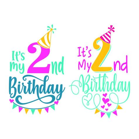 Its My 2nd Birthday Cuttable Design Svg Png Dxf And Eps Etsy