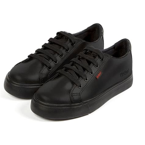 Kickers Tovni Lacer Leather Am Blackblack Sporty Leather Laced Shoe