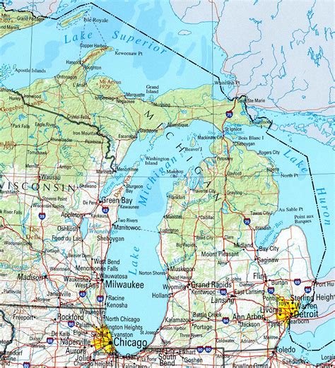 Filemichigan Regions Mapsvg Wikitravel Shared